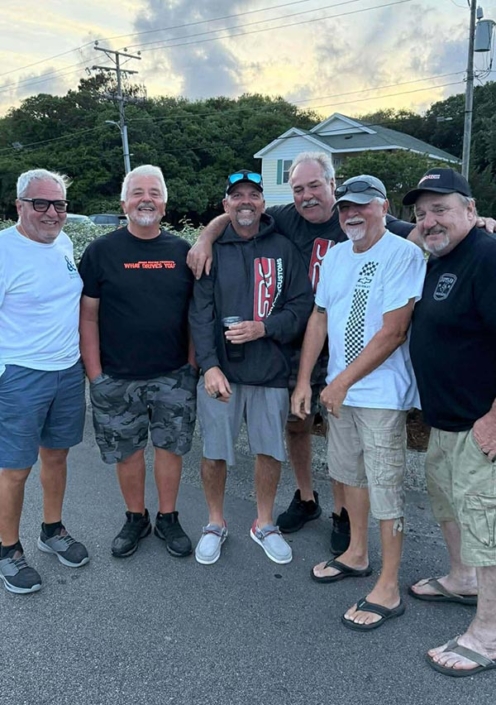 John with the crew